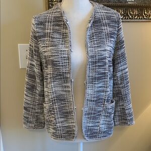Max Studio Black and White Tweed Jacket